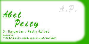 abel peity business card